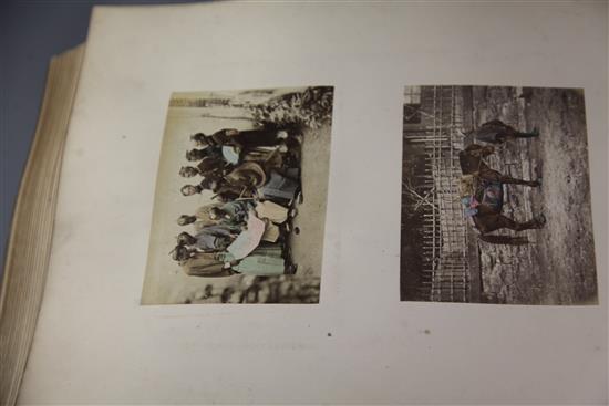 A late 19th / early 20th century photograph album Views and Costumes of Japan by Stillfried and Andersen of Yokohama, album overall 1